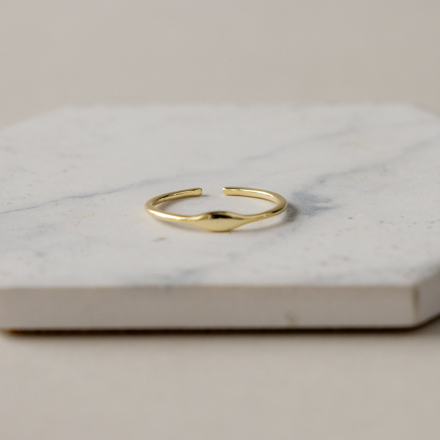 Dainty Open Signet Ring