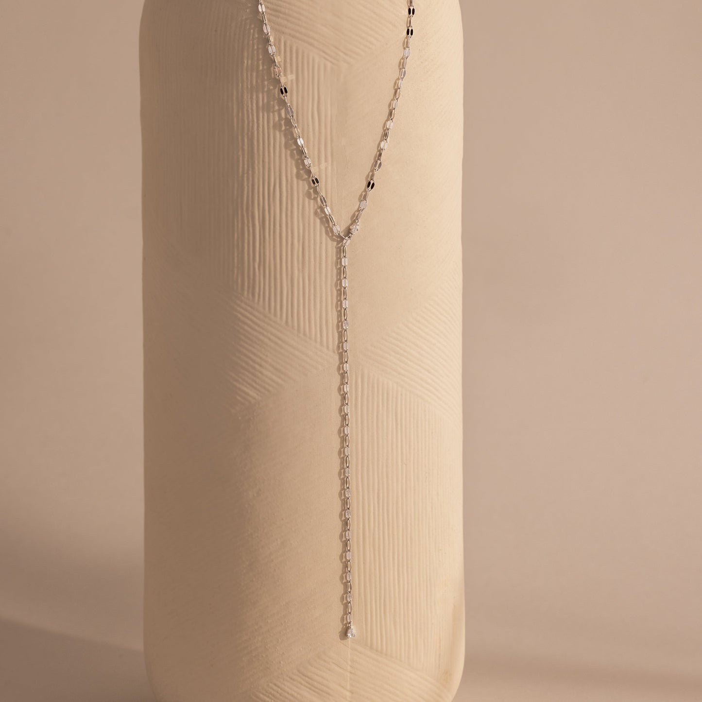 Sparkling Diamond Lariat Necklace