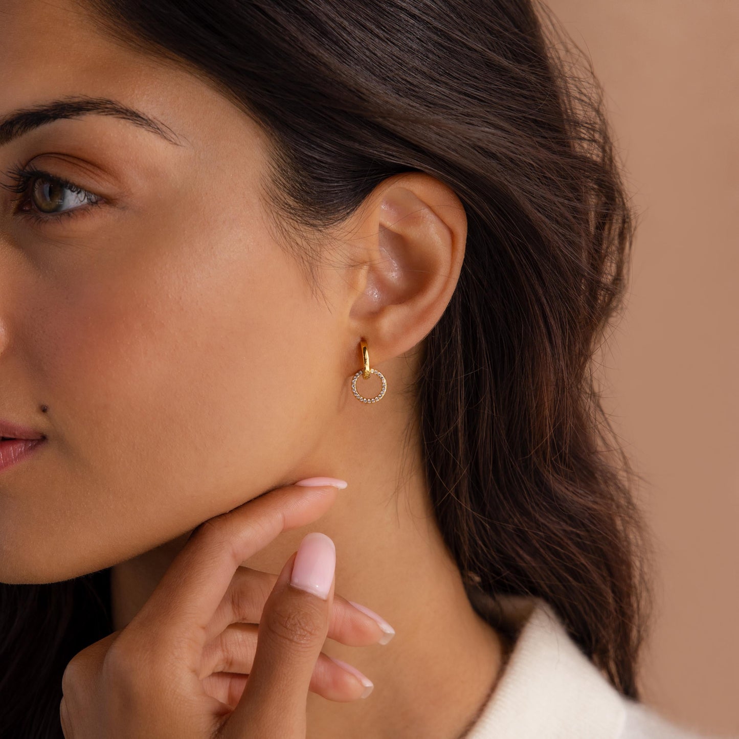 Dainty Duo Pave Huggies