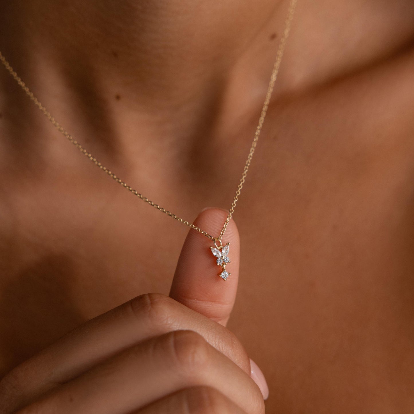 Butterfly Drop Necklace