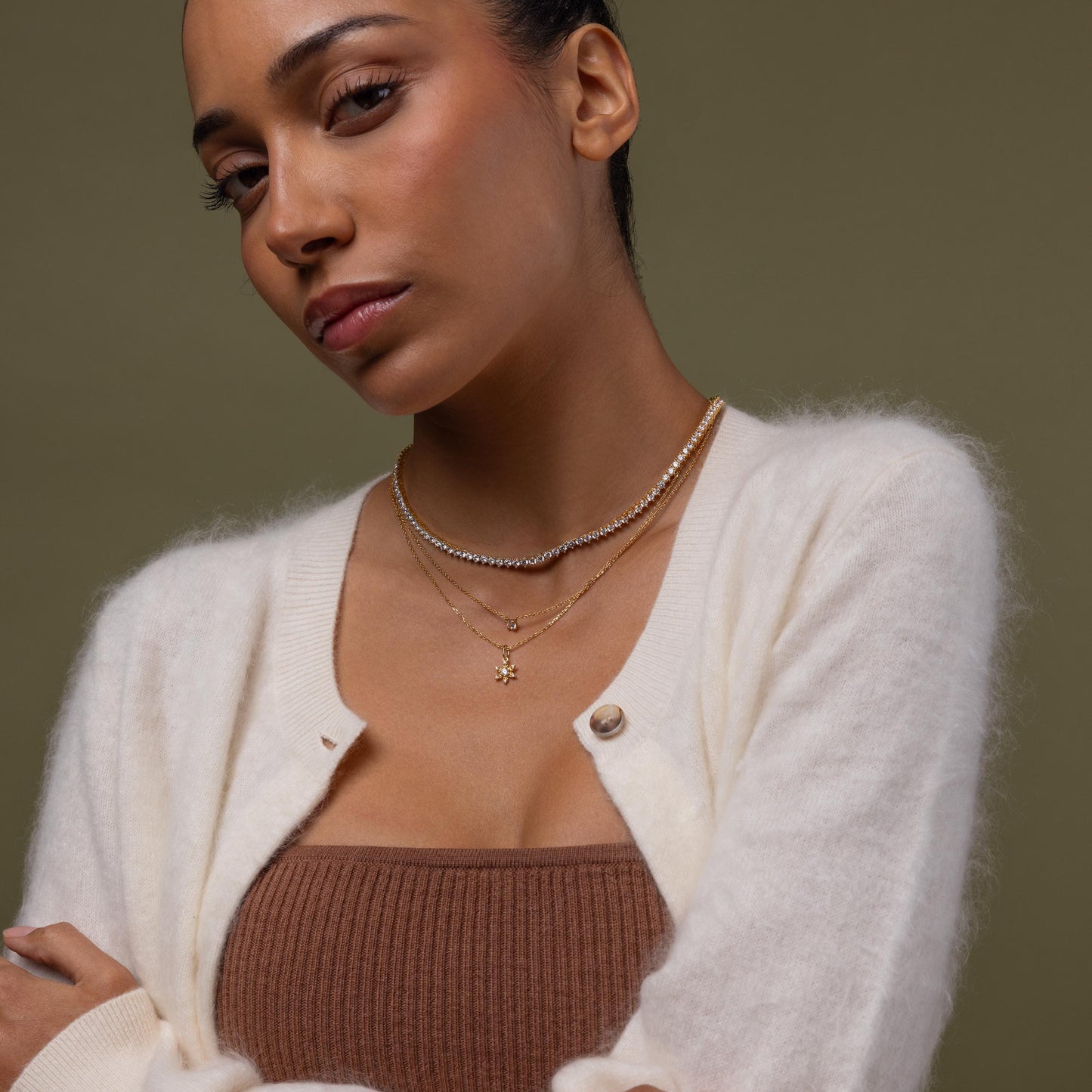 Diamond Snowflake Necklace