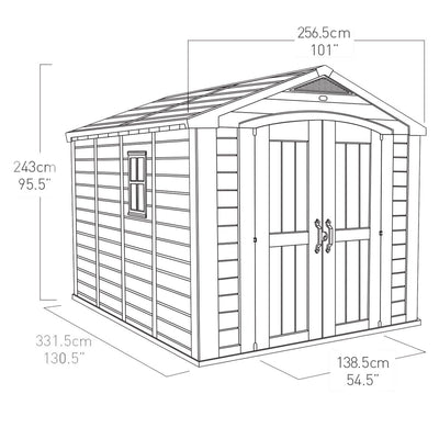 Keter Factor 8ft x 11ft (2.5 x 3.3m) Shed