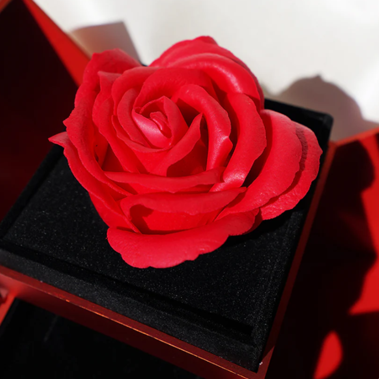 Daughter's 4-Leaf Clover Lucky Charm Necklace with Forever Rose Gift Box