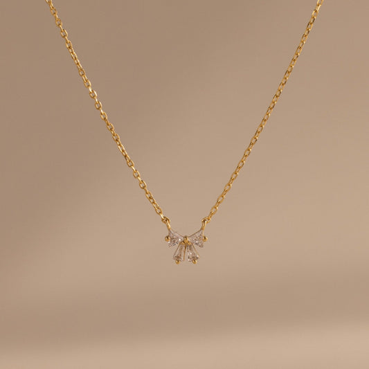 Diamond Bow Necklace