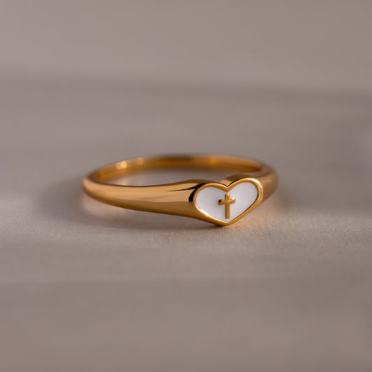 Heart Cross Ring