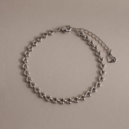 Tiny Link Heart Bracelet