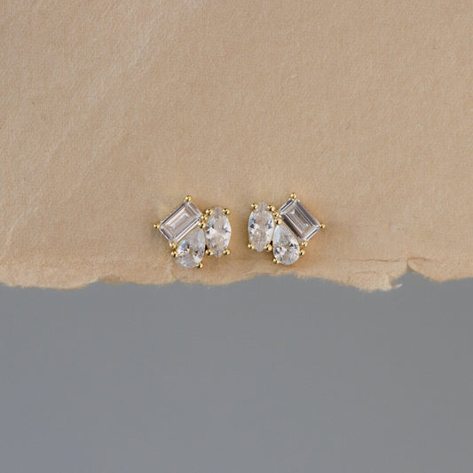 Mixed Diamond Cluster Studs