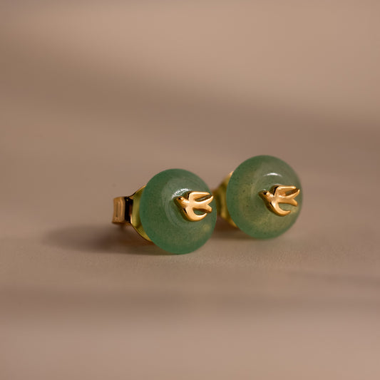 Jade Bird Studs