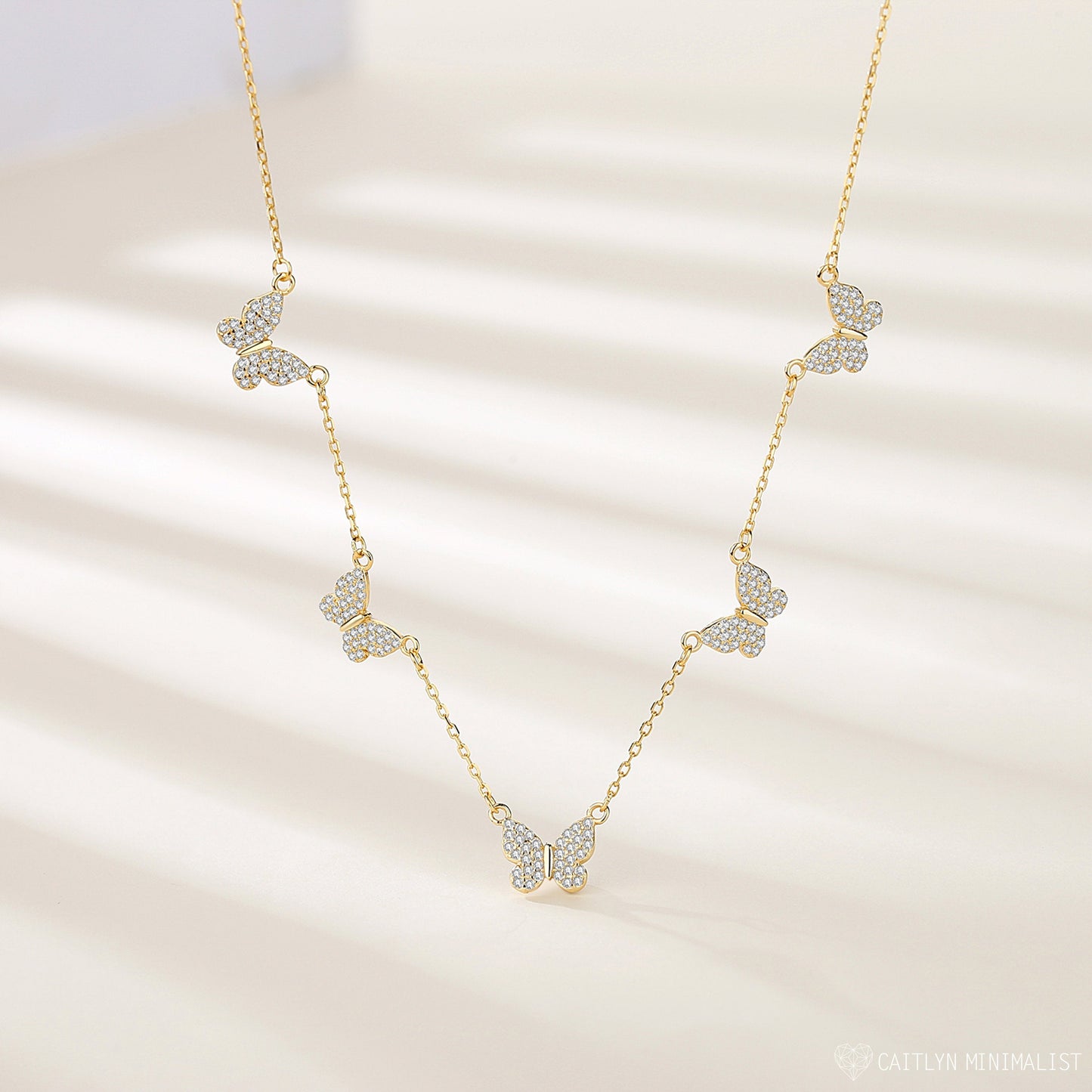 Pave Butterfly Necklace