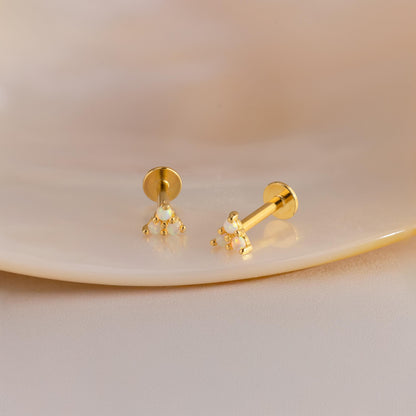 Opal Cluster Flatback Studs