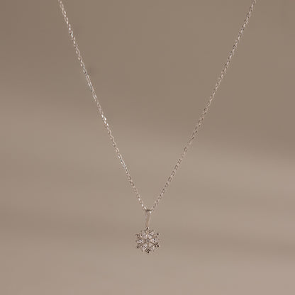Diamond Poinsettia Necklace