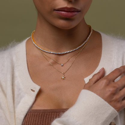 Diamond Snowflake Necklace