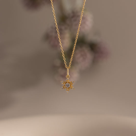 Diamond Snowflake Necklace