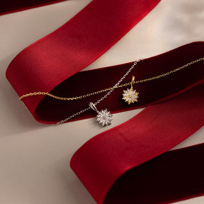Diamond Poinsettia Necklace