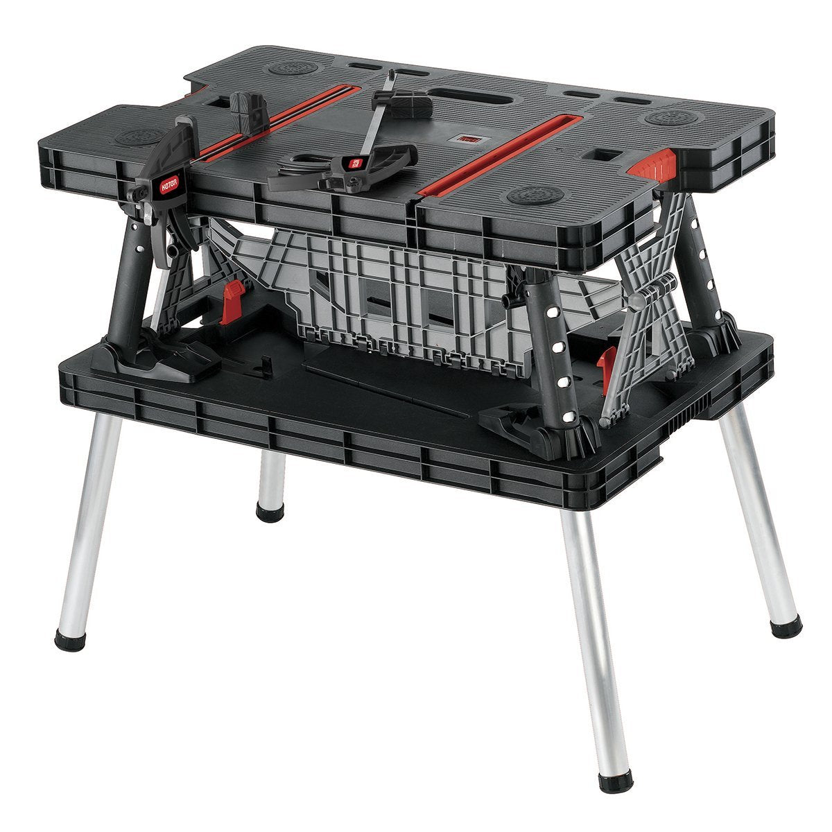 Keter Folding Worktable with Adjustable Clamps
