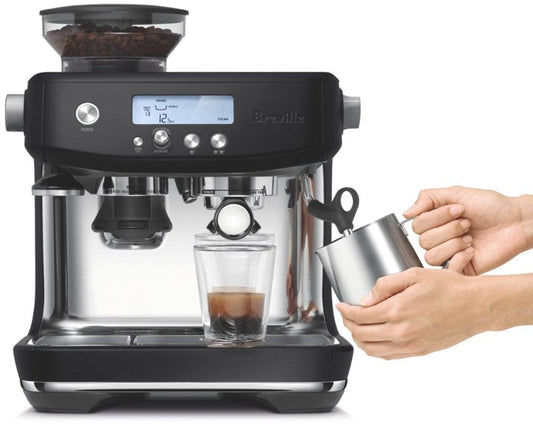 Breville Barista Pro Stainless Steel Espresso Maker in Black Truffle